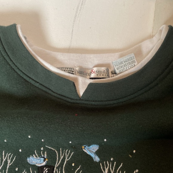 Hasting & Smith Christmas Holiday Snowman Fleece Sweatshirt - Picture 3 of 6